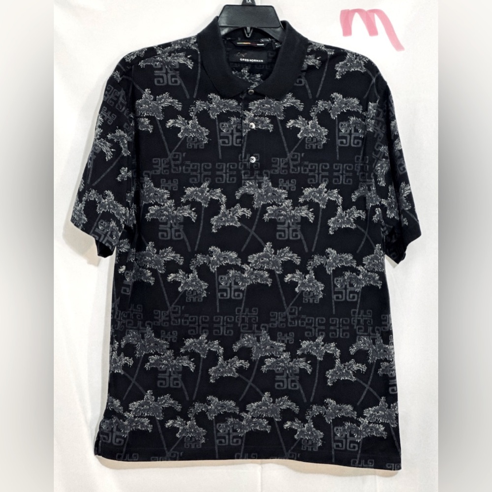 MENS BLACK & WHITE GREG NORMAN GOLF ⛳️ POLO